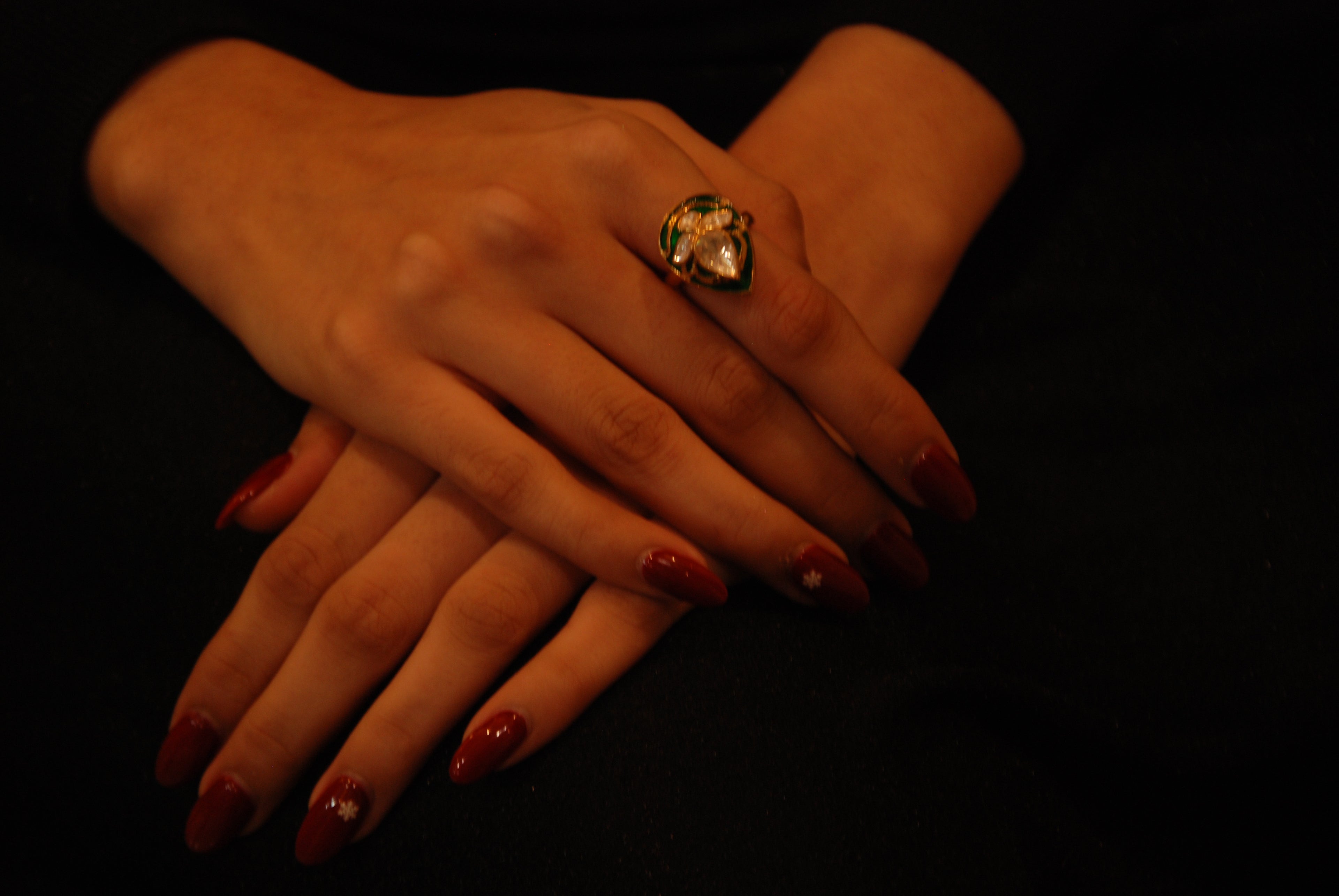The Emerald Meenakari Ring