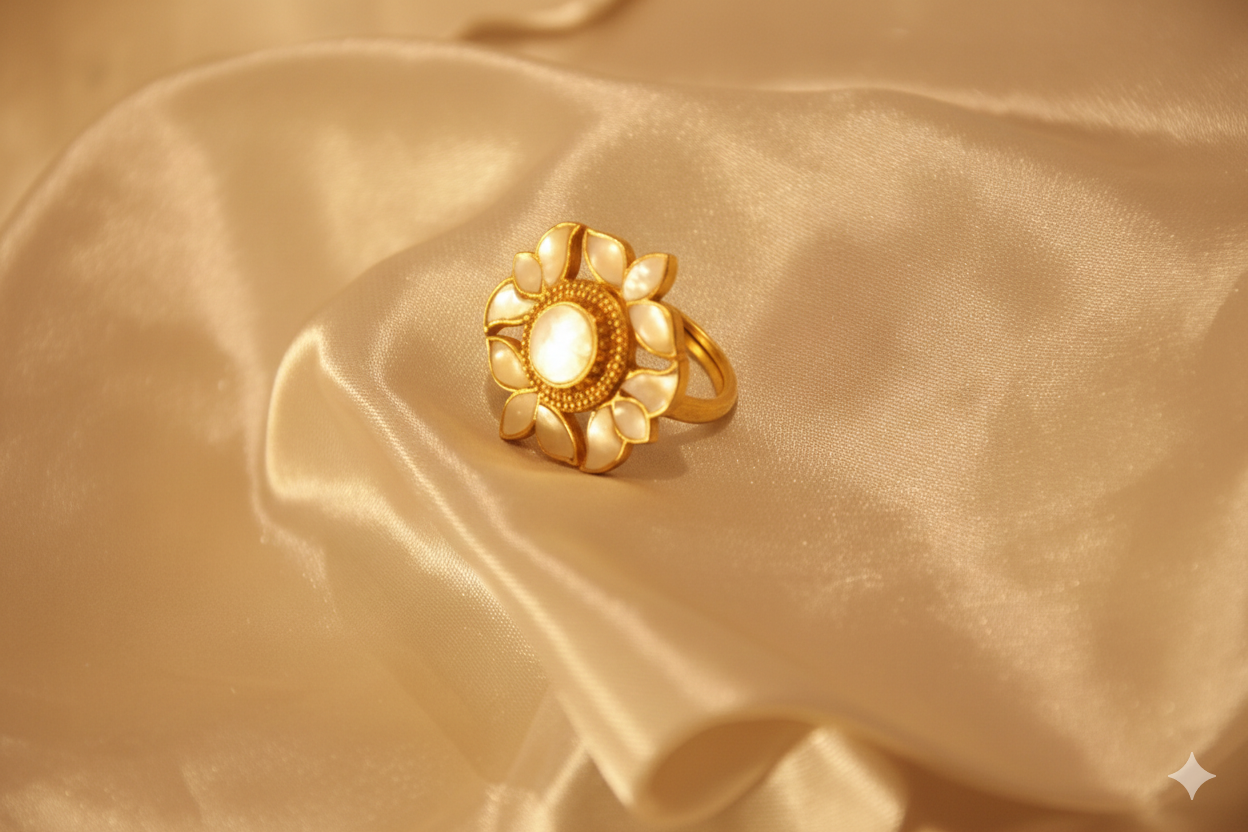 The Surya-Vilash Mother-of-Pearl Ring