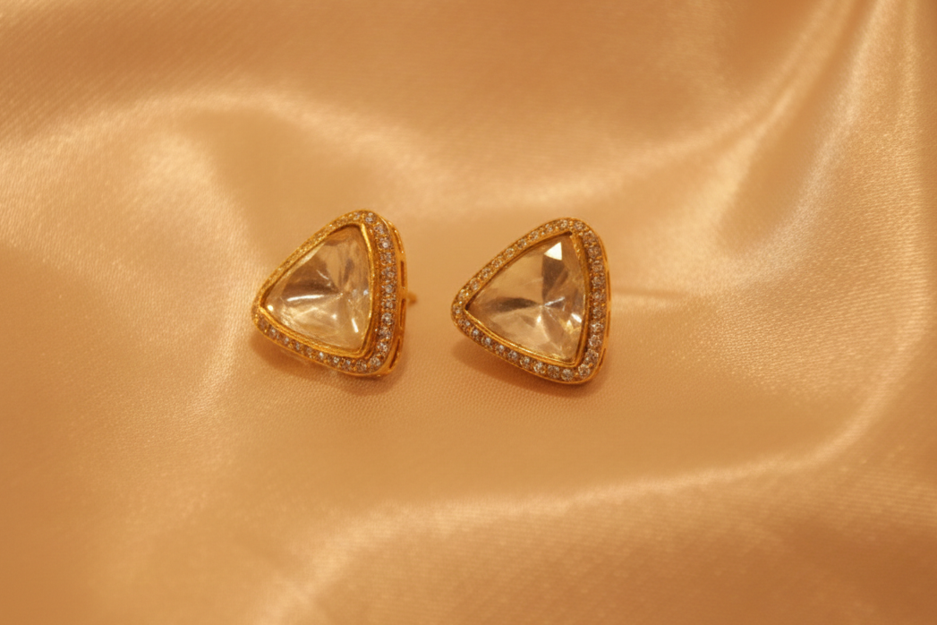 The Tri-Noor Polki Studs