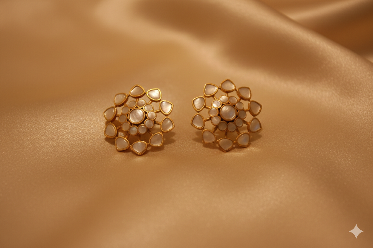 The Gul-e-Moti Bloom Studs