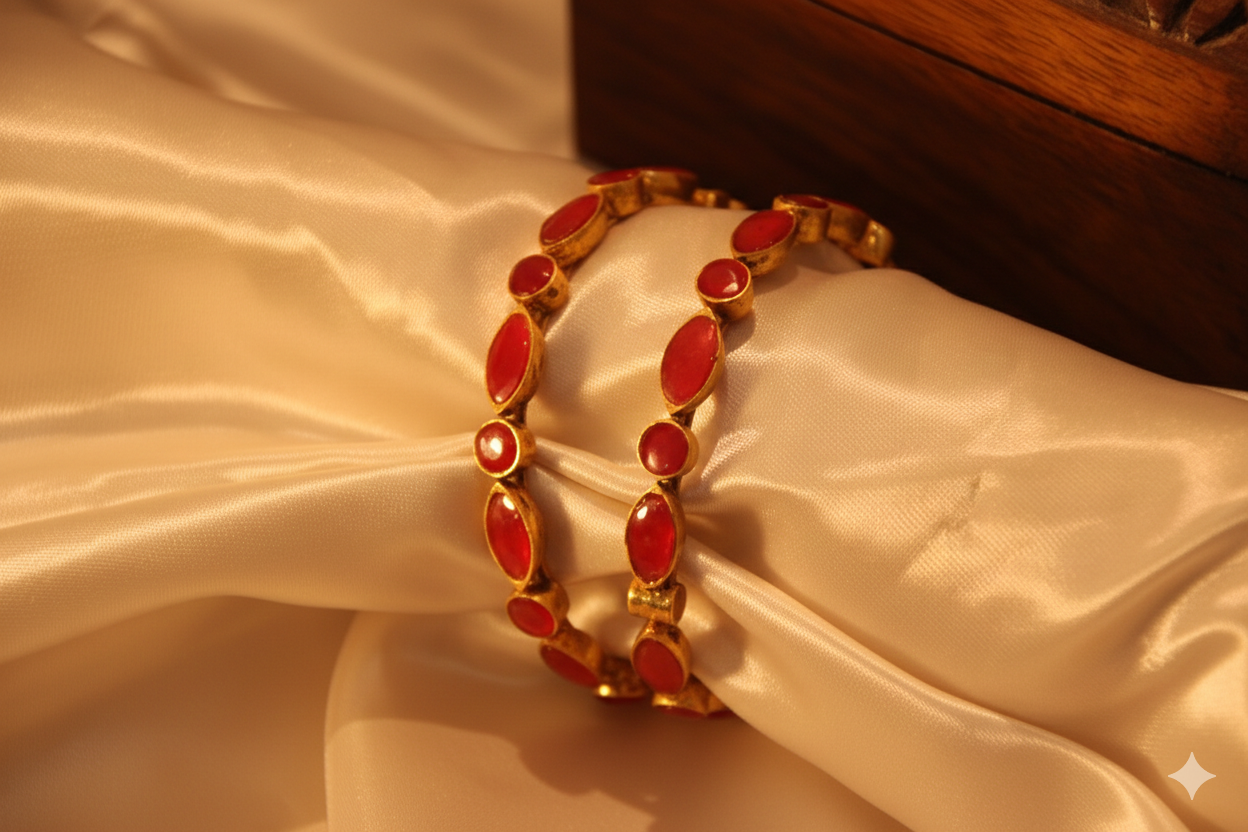 The Gul-e-Ruby Marquise Bangle